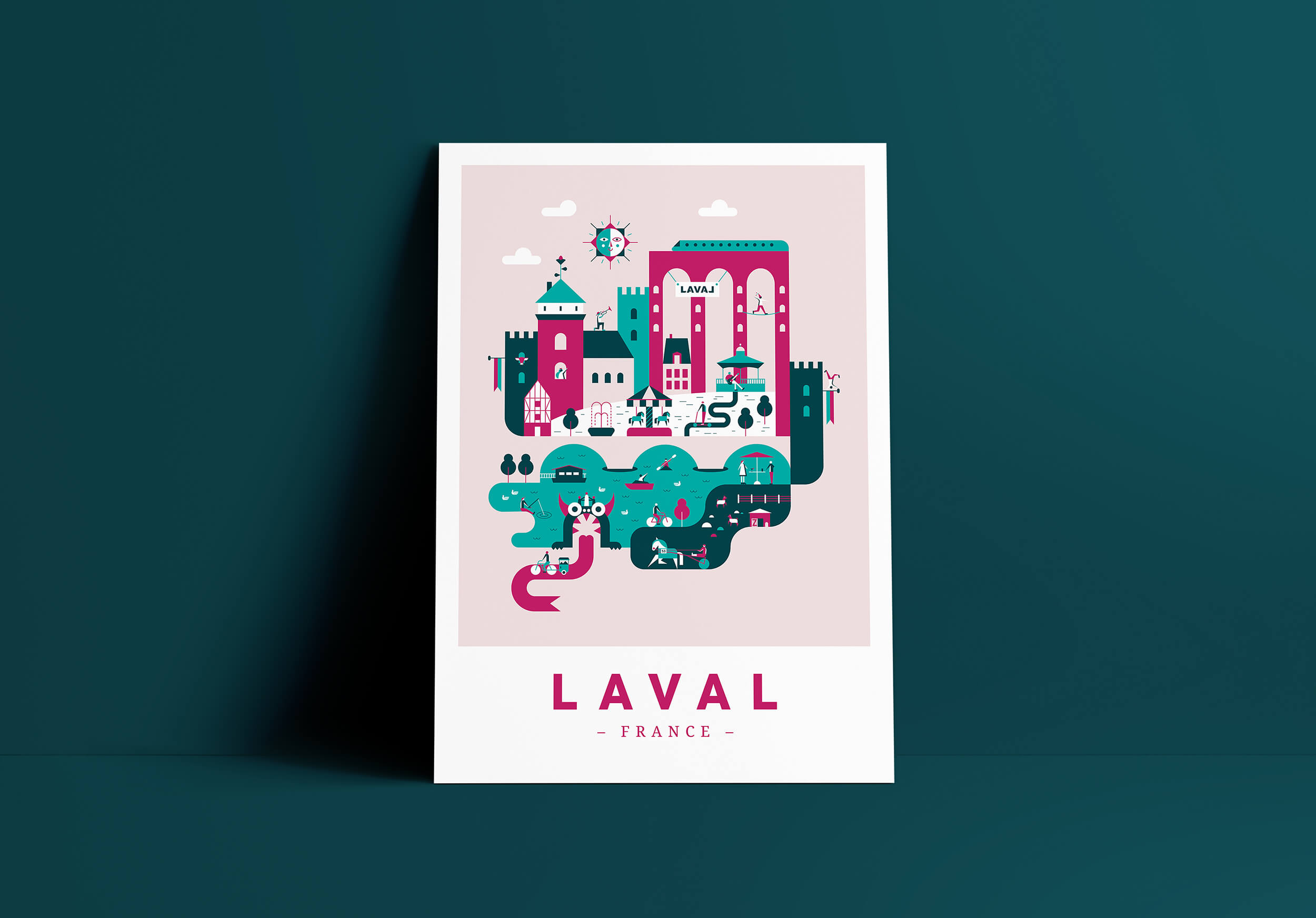 Illustration de la ville de Laval en Mayenne, France